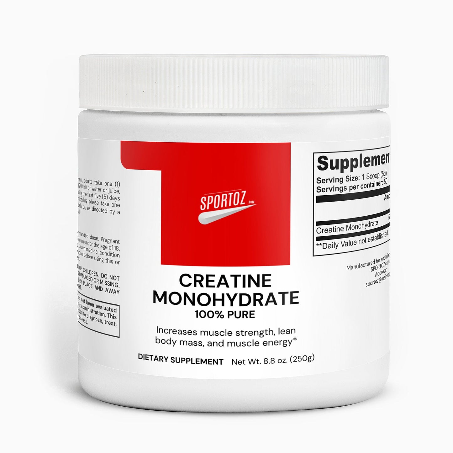 SPORTOZ™ Premium Creatine Monohydrate - SPORTOZ